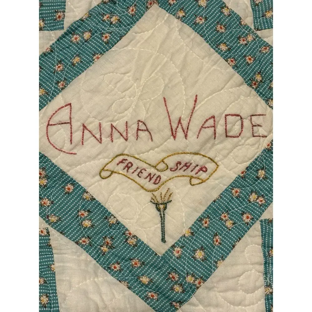 1930s Depression Era Signed Friendship Quilt Willing Workers Club Found In Texas